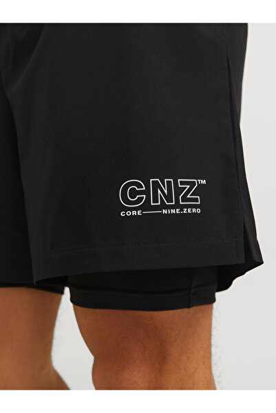 Jack & Jones Jack Jones Jcocnz Shorts Wıth Inner Tıghts Noos Erkek Siyah Şort 12278063-02