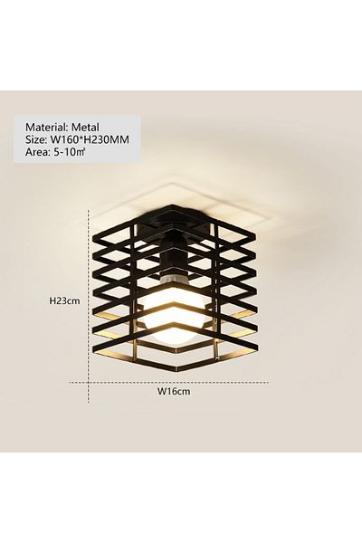 Choice C No Bulb Retro E27 Ceiling Lamps for Corridor Foyer Balcony Indoor Vintage Ceiling Lighting Fixture