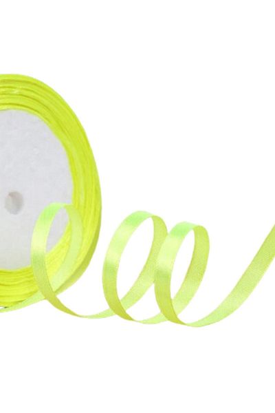 MSCSTORE Satin Ribbon 1 cm 10 Meters Light Yellow