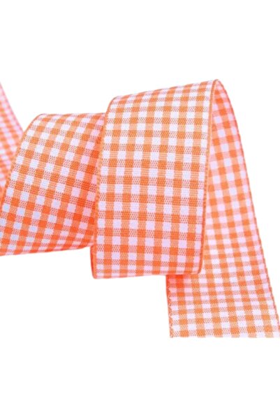 Marsilyan شريط تافتا منقوش 25 ملم برتقالي 10 متر