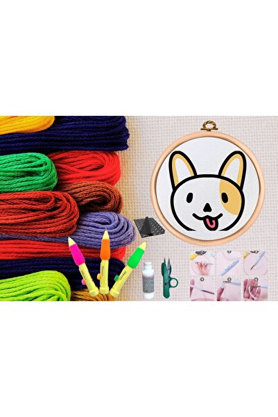 Marsilyan Punch Set Embroidery Set with Hoop DIY Set Series 58