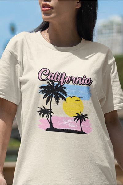 SUNFREE ΔΙΑΣΤΑΣΗ ΓΥΝΑΙΚΕΙΟ ΜΠΛΟΥΖΑ POPULAR TREND CALIFORNIA PRINTED