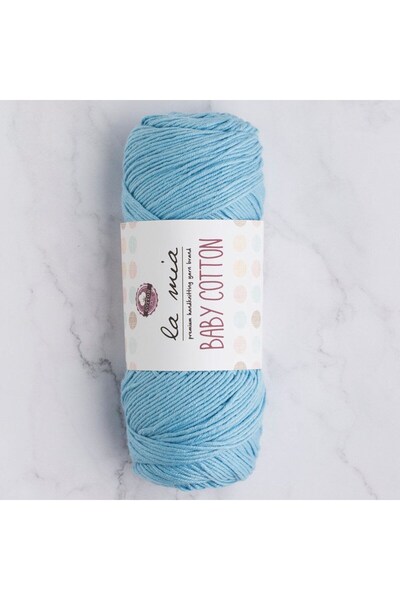 Leyaton خيط حياكة يدوي من القطن الأزرق من لا ميا بيبي - L041 - 33640 LWLHM-RS...