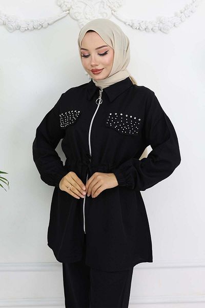 benguen Black Stone Linen Airobin Suit 4766