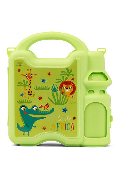 Eazy Kids صندوق غداء مع زجاجة - أخضر
