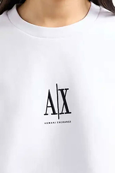 Armani Exchange Women's Crew Neck Sweatshirt - White