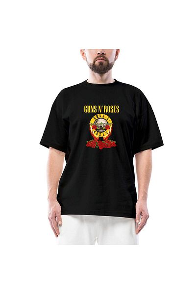 Z zepplin Μπλουζάκι Guns N Roses Hands and Light Black Oversize
