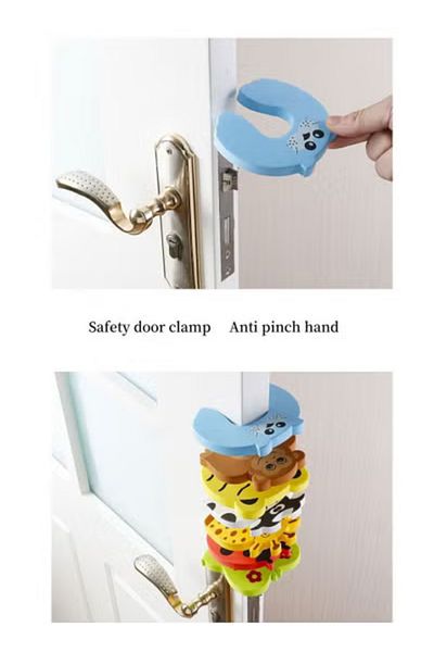 co arma 4 Cartoon Baby Safety Door Stopper (Blue)