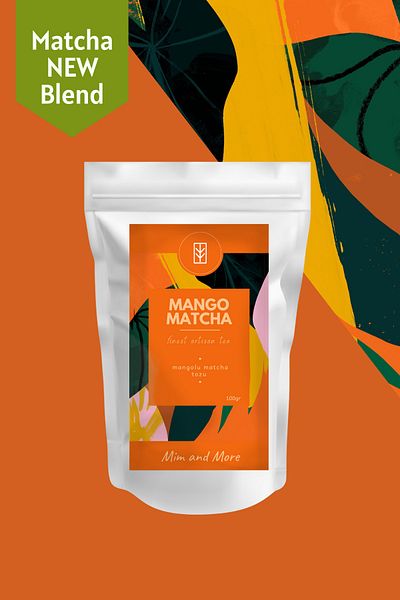 Mim and More Mango Matcha - Matcha with Mango Flavor 100 g