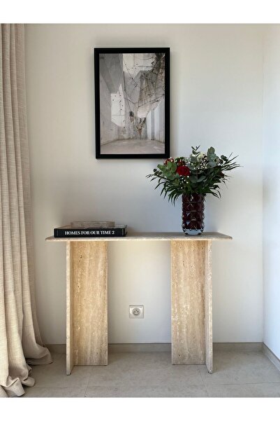 Seyvey Dizayn Traverten Dresuar Traverten Görünümlü Mdflam Dresuar (100*33 cm)