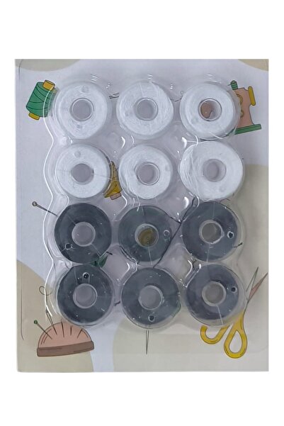 posy Stringed 12-Piece Plastic Black-White