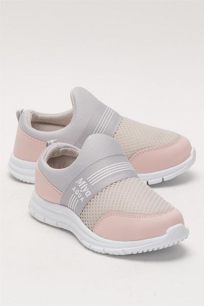 Liger Unisex Elastic Lightweight Airfle Children's Sports Shoes Gray - Powder