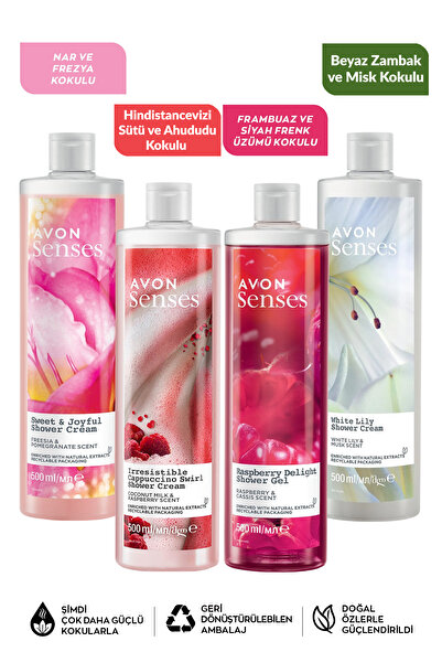 AVON Frezya Nar Zambak Frambuaz ve Böğürtlen Kokulu Duş Jeli Paketi