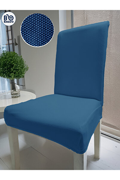 BAQDO Balpeteği Desen Likra Kumaşlı Tüylenmez Yikanabilir Sandalye Örtüsü Sandalye Kılıfı Bal peteği 1 ade