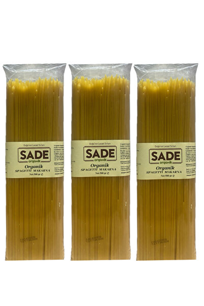 Sade Organik Spagetti Makarna 500 gr 3 Lü Paket