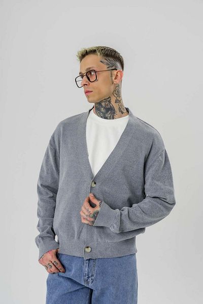 go gang own Gentleman Button Detailed Cardigan