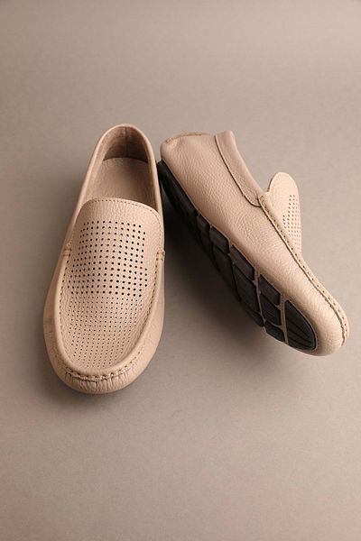 Gondol Loafer clasic din piele naturală pentru bărbați Bej 42 Ttx.204