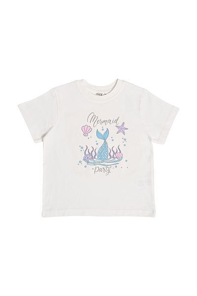 Miny Center Λευκό T-Shirt - Κορίτσι