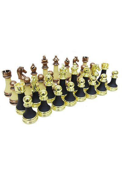 Skygo Zamak Polyester Cream Black Chess Piece