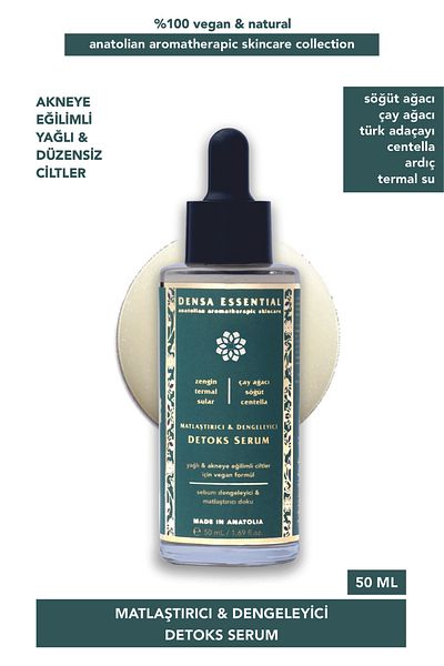 Densa Essential Detox Serum - 50ml Anti-Acne/Knev, Comedone, Blackhead and Pore