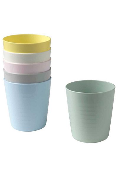 IKEA Children's cups, assorted colors, 6 pieces