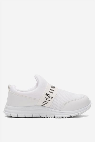 Liger Unisex elastická lehká dětská sportovní obuv Airfle BÍLÁ