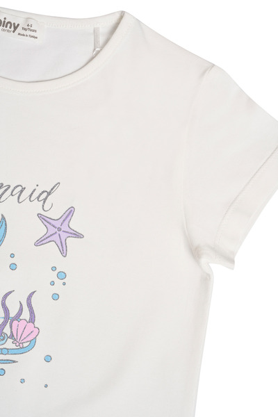 Miny Center Λευκό T-Shirt - Κορίτσι