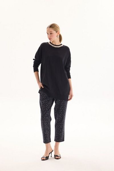 Missemramiss 4710 Stone Embroidered Mercerized Tunic
