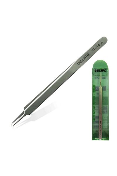 MBL Fine Precision Steel Curved Integrated Chip Repair Tweezer 155mm Rt-14La