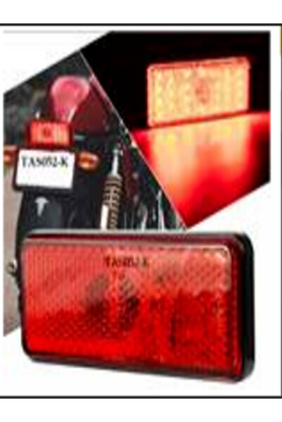 TAS 18 LED DÜZ YANAR VE ÇAKAR LAMBA KIRMIZI 12-24 V