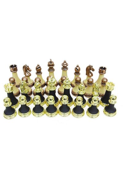 Skygo Zamak Polyester Cream Black Chess Piece