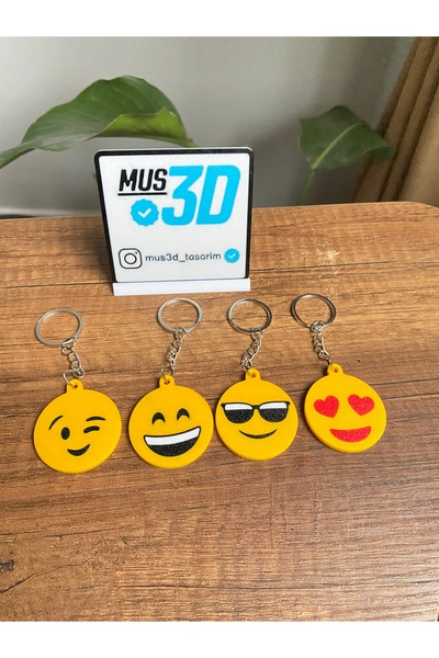 Mus3D مجموعة سلسلة مفاتيح Emoji - احمل مشاعرك معك! ✨ 🥰 😎 😂 😉