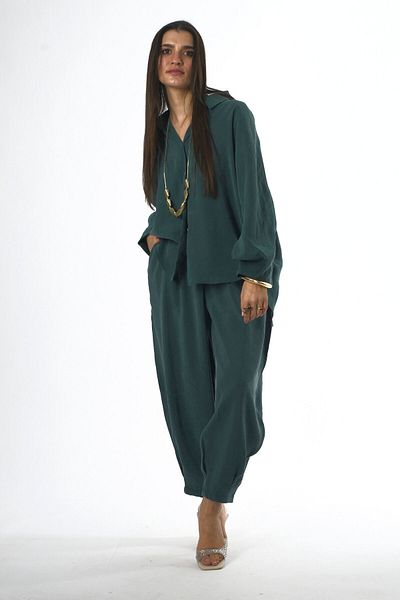 ABBRA Women's Modal Slouchy Shirt Set