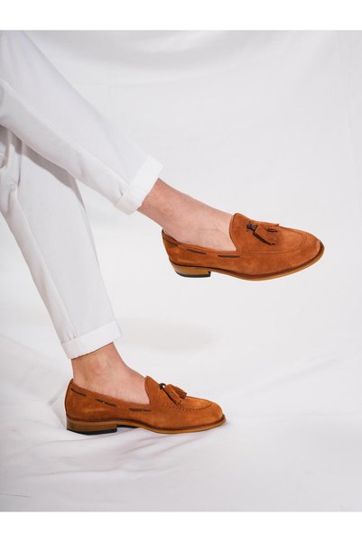 Byterre Vittorio Genuine Leather Handmade Mink Suede Leather Loafer
