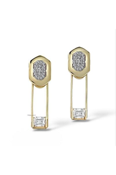 neslyaccessories White Stone Baguette Earrings
