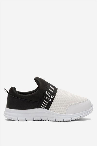Liger Pantofi sport pentru copii unisex elastic Light Airfle NEGRU - ALB