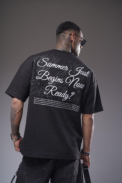 king brich Μπλουζάκι Unisex Oversize Fit με εμπριμέ λεπτομέρεια κεντήματος