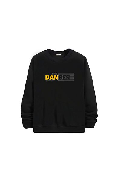 Gölge Store Μοντέρνο και κομψό εμπριμέ Unisex Slimfit Crew Neck φούτερ 1373