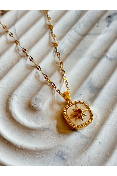 Staınless Rotating Steel Sirius Necklace