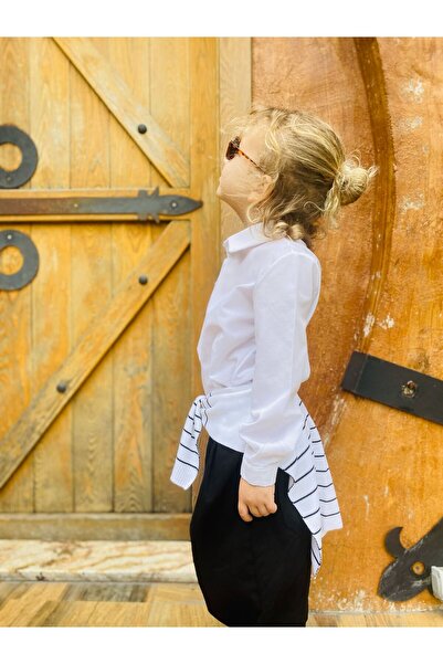 Meriç bebe Cămașă unisex Top Pulover Aspect Tricotat în dungi Accesoriu