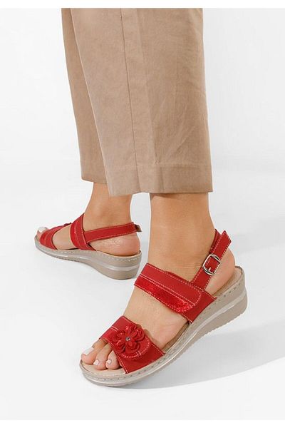 B T Shoes Perira red orthopedic sandals