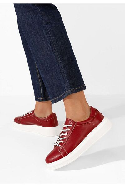 B T Shoes Sneakers dama piele Atrium rosii
