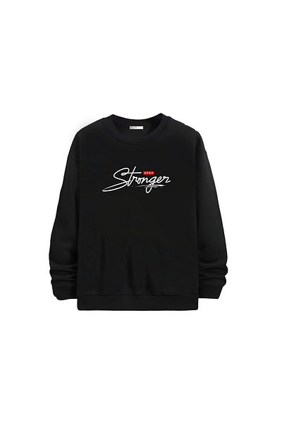 Gölge Store Μοντέρνο και κομψό εμπριμέ Unisex Slimfit Crew Neck φούτερ 1371