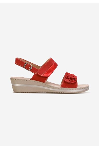 B T Shoes Perira red orthopedic sandals