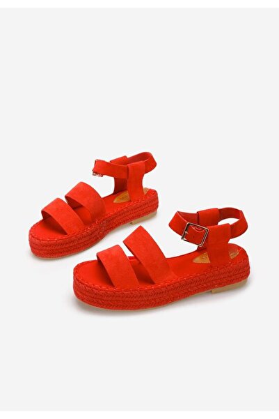 B T Shoes Coraline red espadrille sandals