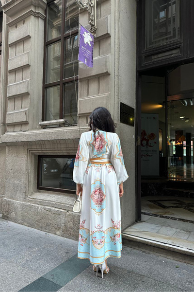 Neşeli Butik rochie cu curea midi pentru femei NBMS42149