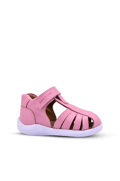 kids A more Pink Color Winco Baby Girl Soft Leather First Step Sandals