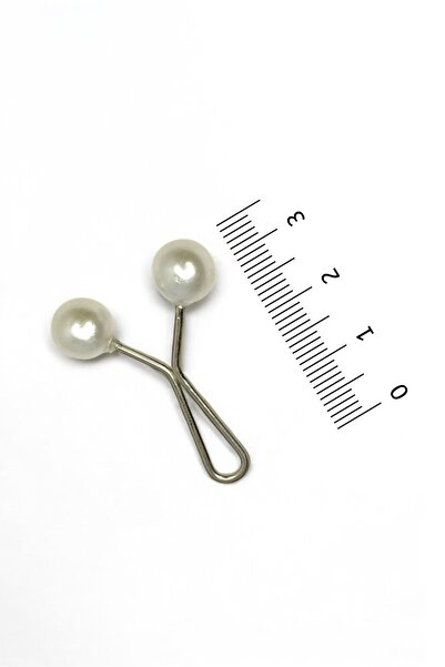 Loggia Κλιπ σάλι κασκόλ Λευκό 12 τεμάχια μαργαριτάρι μοντέλο κλιπ - Γυναικεία αξεσουάρ Hijab Needle