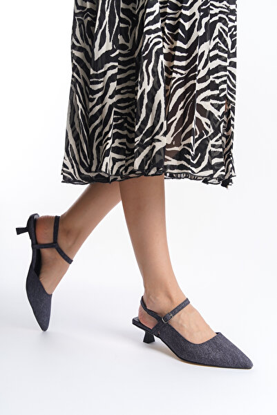 oyyo Kot Siyah Kadın Topuklu Ayakkabı 3cm Topuk