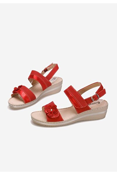 B T Shoes Perira red orthopedic sandals